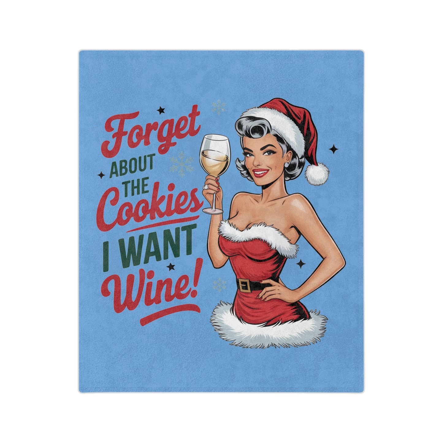 Forget About The Wine-Velveteen Microfiber Blanket (Lt Blue)