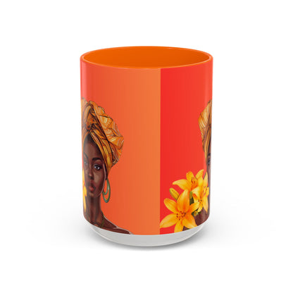 Queen Lily Coffee Mug - Colorful Floral Design