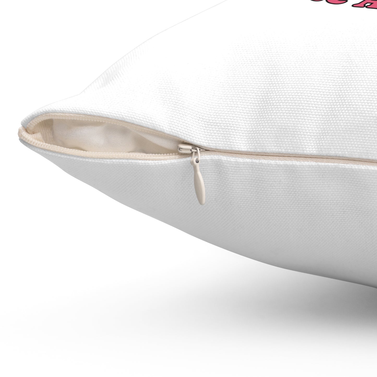 Out Here Lookin Like A Snack-Spun Polyester Square Pillow (White)