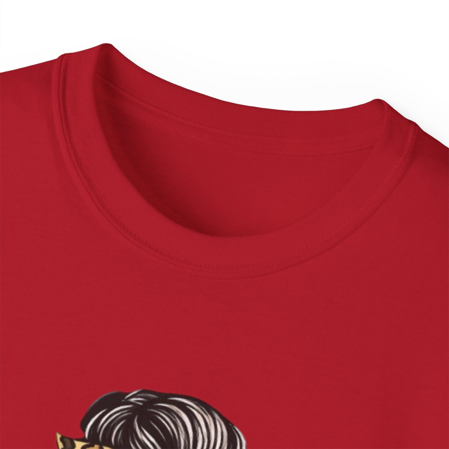 Mom Life Tee — Leopard Bun Graphic Cotton T‑Shirt