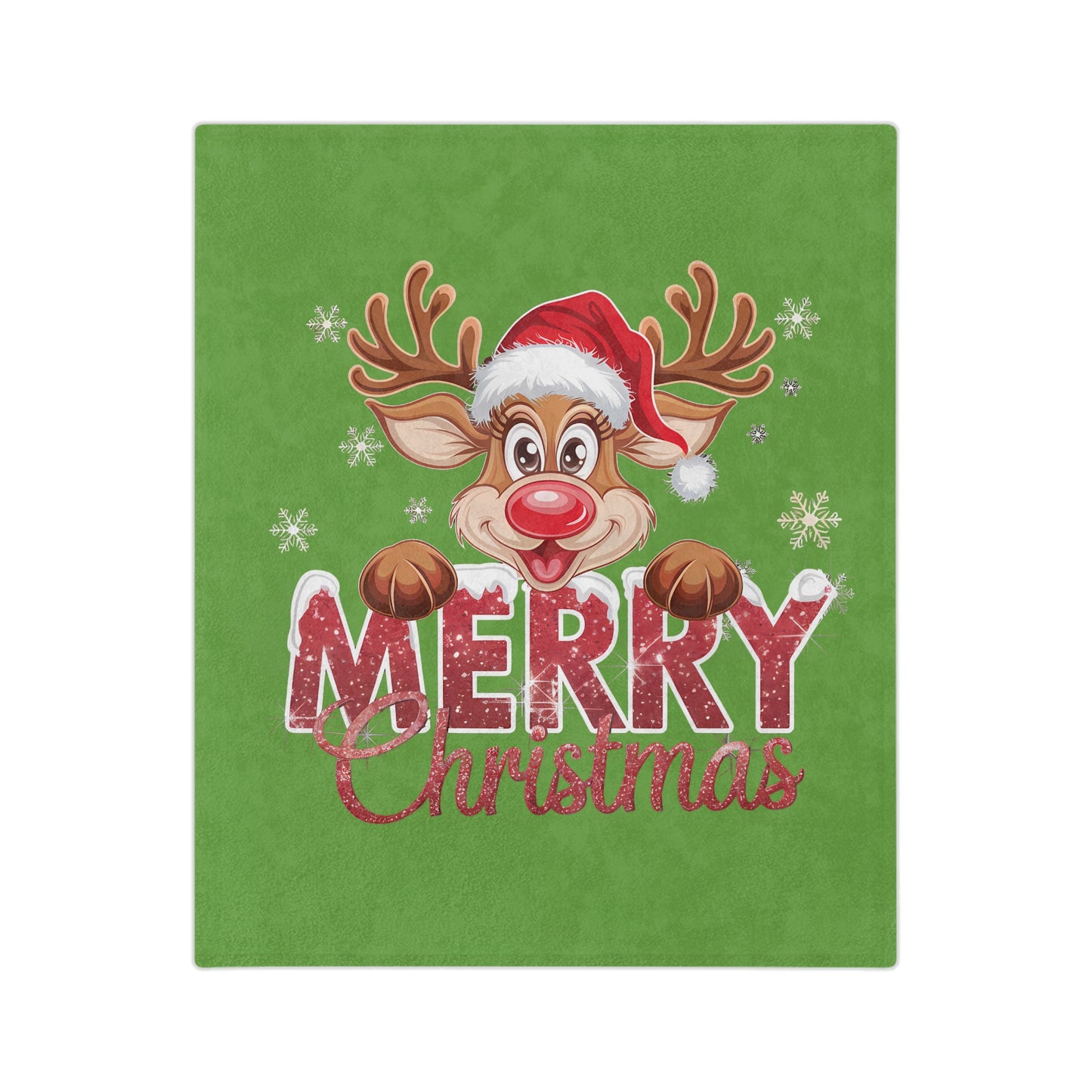 Merry Christmas Reindeer-Green