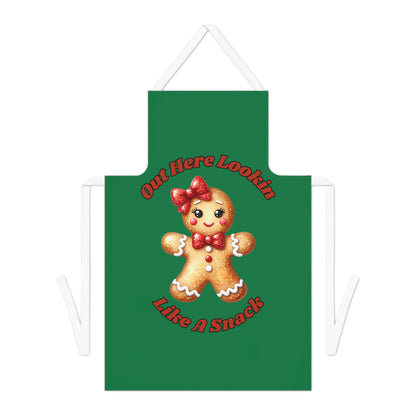 Lookin Like A Snack 2-Adult Apron (AOP) (Dk Green)