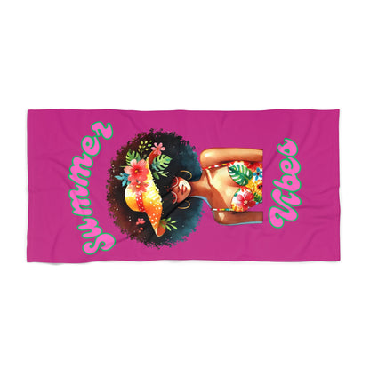 Colorful Summer Vibes Beach Towel 2-Heliconia