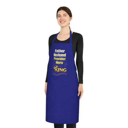 Father Husband Provider Hero King Cotton Apron — Father’s Day BBQ & Cooking Gift