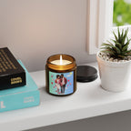 Hearts and Butterflies-Scented Soy Candle (Multi-Size, Amber Jar)