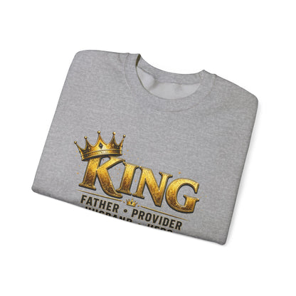 King Father Provider Husband Hero Crewneck Sweatshirt — Father's Day
