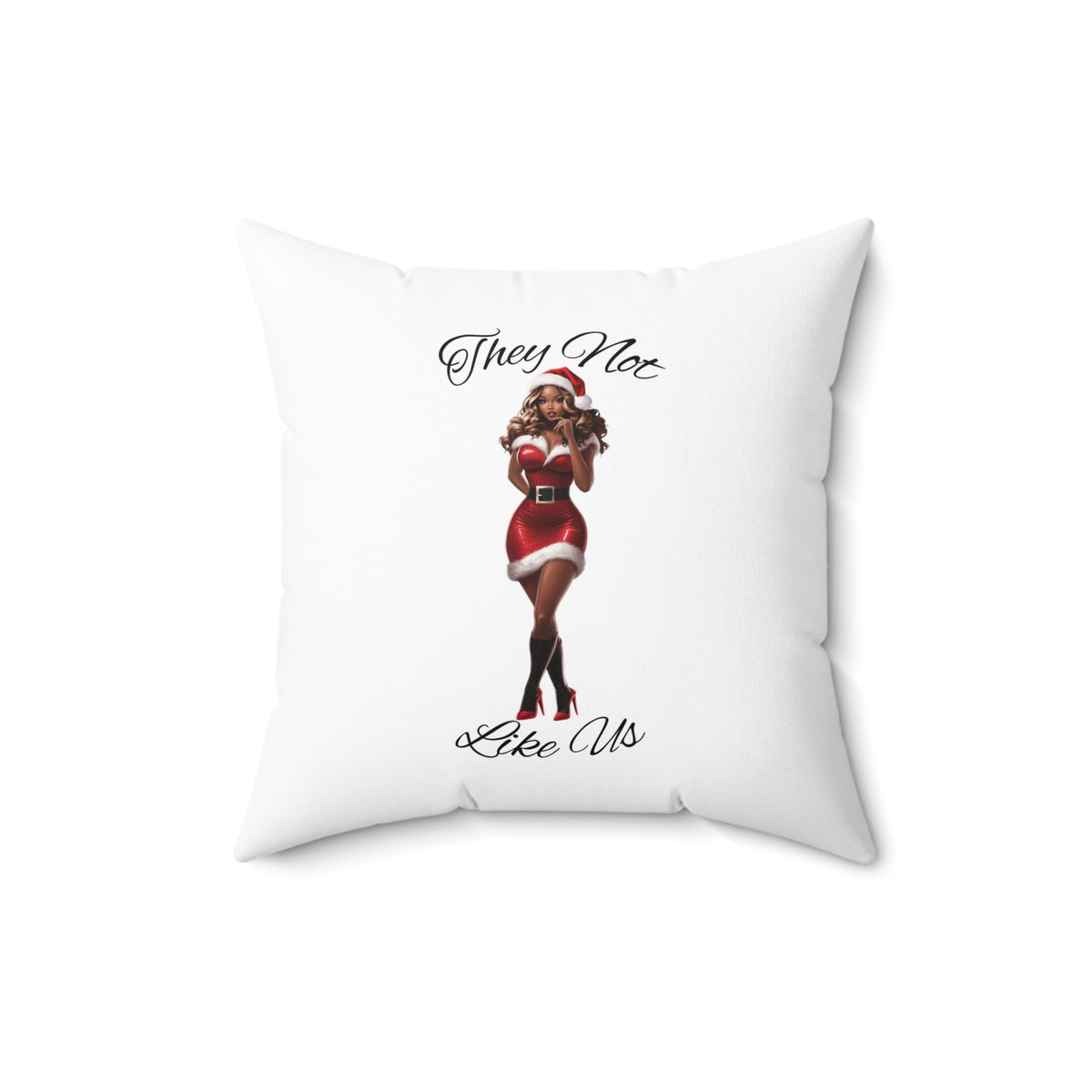 They Not Like Us 3- (White) Spun Polyester Square Pillow
