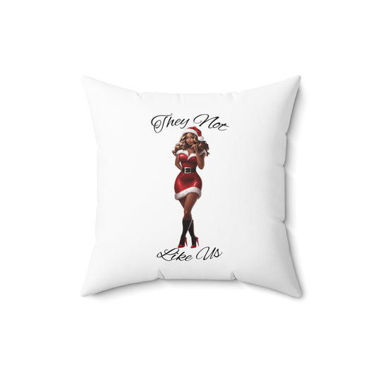 They Not Like Us 3- (White) Spun Polyester Square Pillow