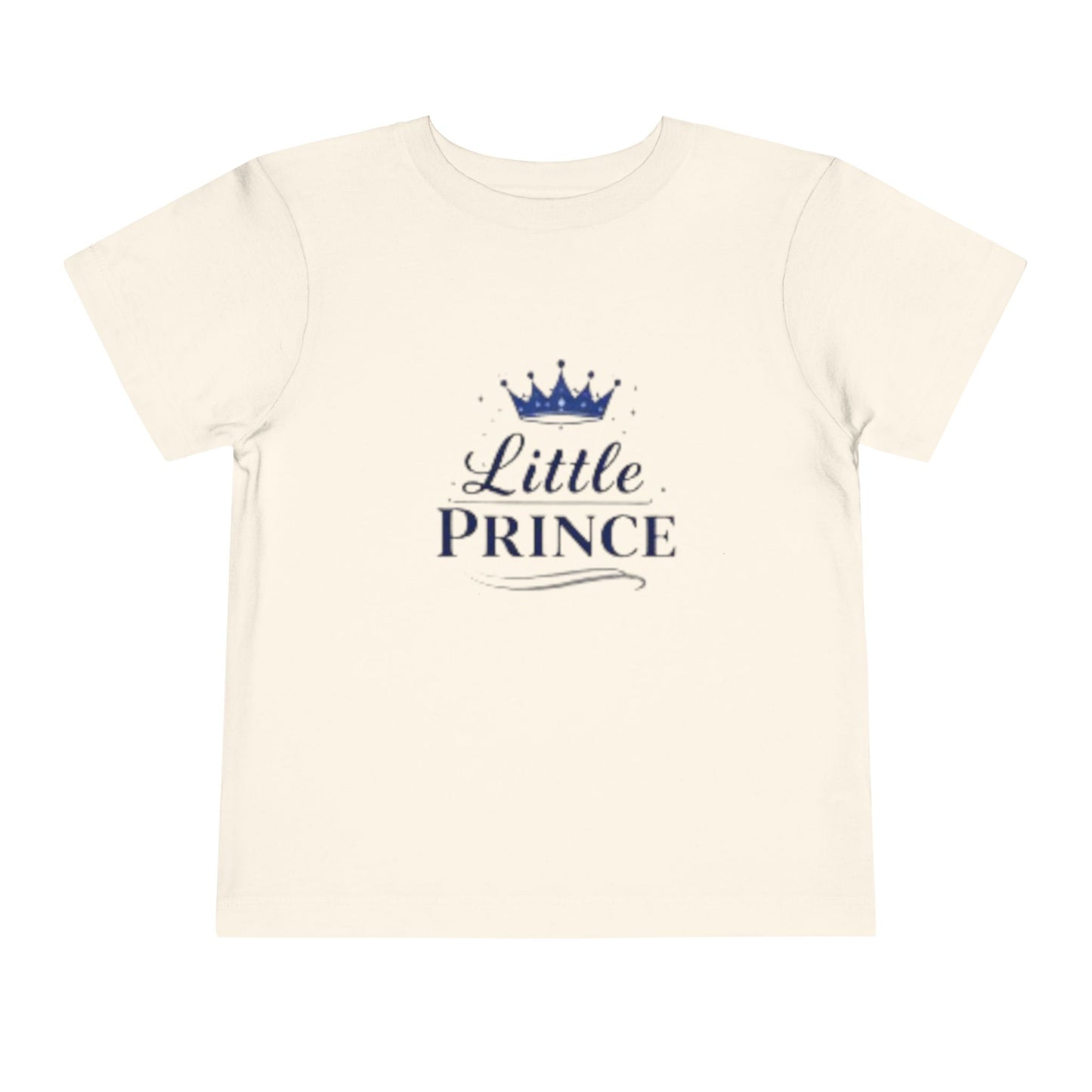 Little Prince Toddler Tee Shirt (Blue Letters) for Newborn Gifts, Baby Shower, Mother's Day