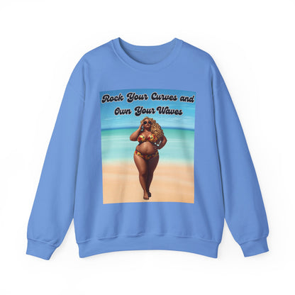 Rock Your Curves and Own Your Waves Crewneck Sweatshirt