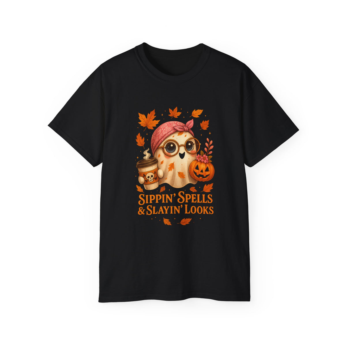 Sippin Spells and Slayin looks Halloween Tee