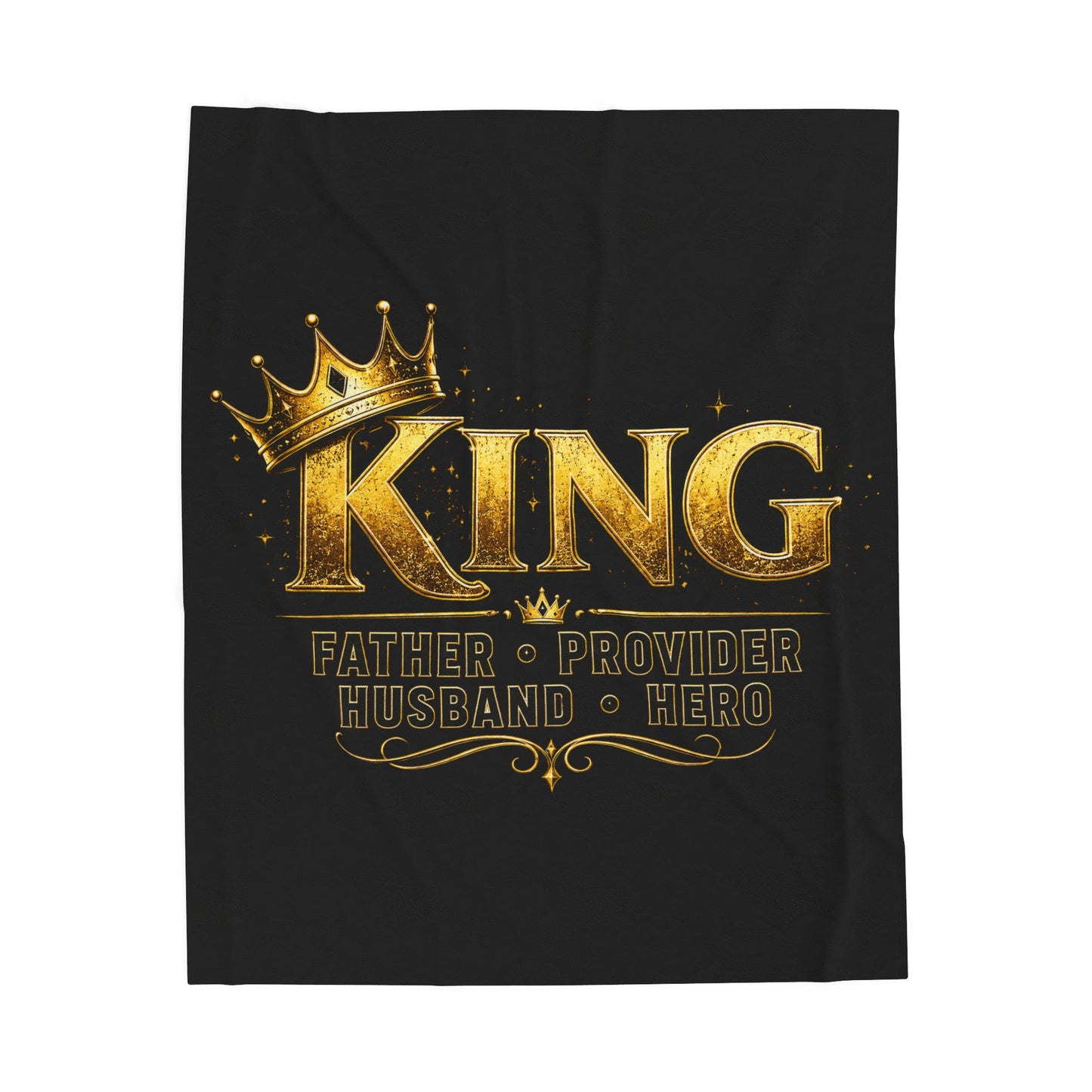 'King: Father • Provider • Husband • Hero' Cozy Throw for Dad, Father’s Day Gift