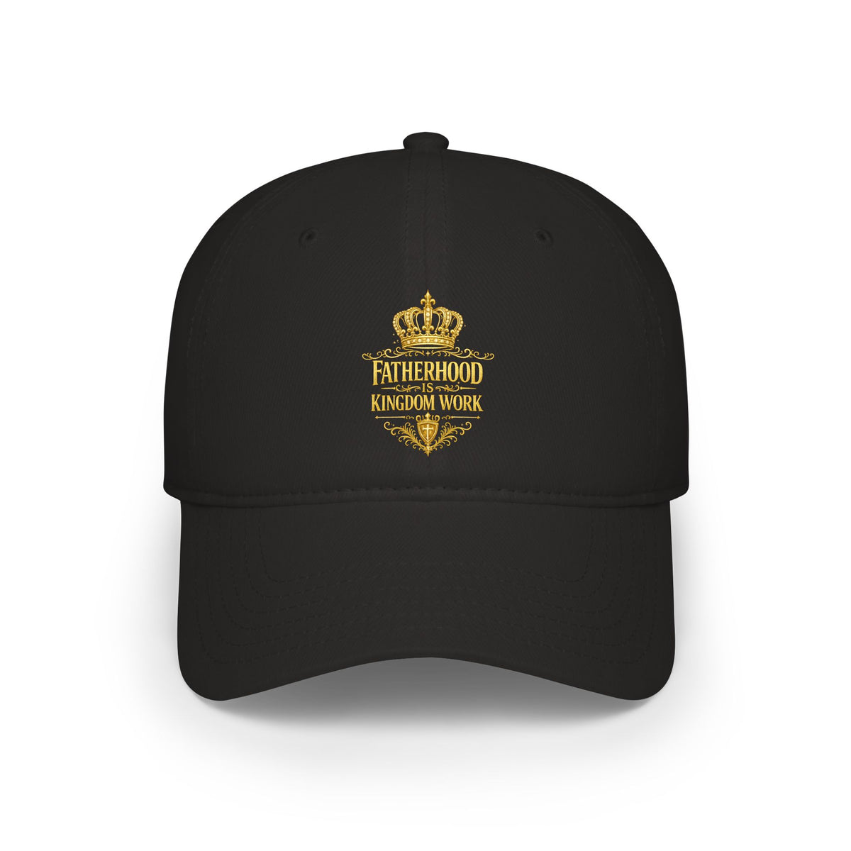 Fatherhood Crown Baseball Cap — "Fatherhood: Kingdom Work" Embroidered Dad Hat