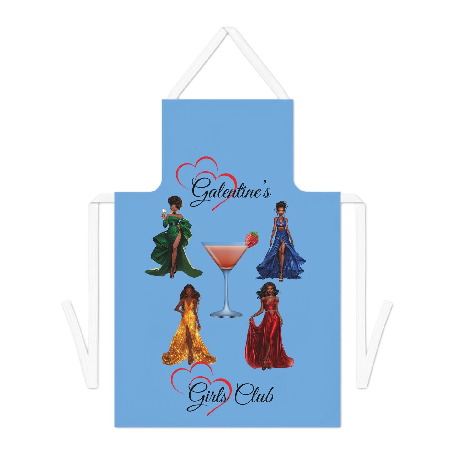 Galentine's Day Girls Club-Adult Apron (AOP)