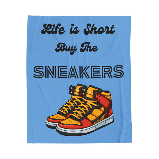 Sneaker Lover Velveteen Blanket