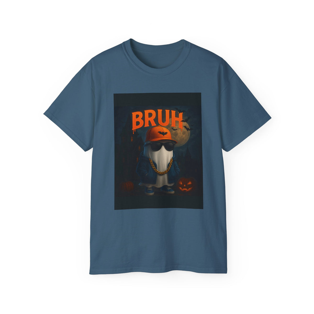Bruh Cotton T-Shirt (Haunted House)
