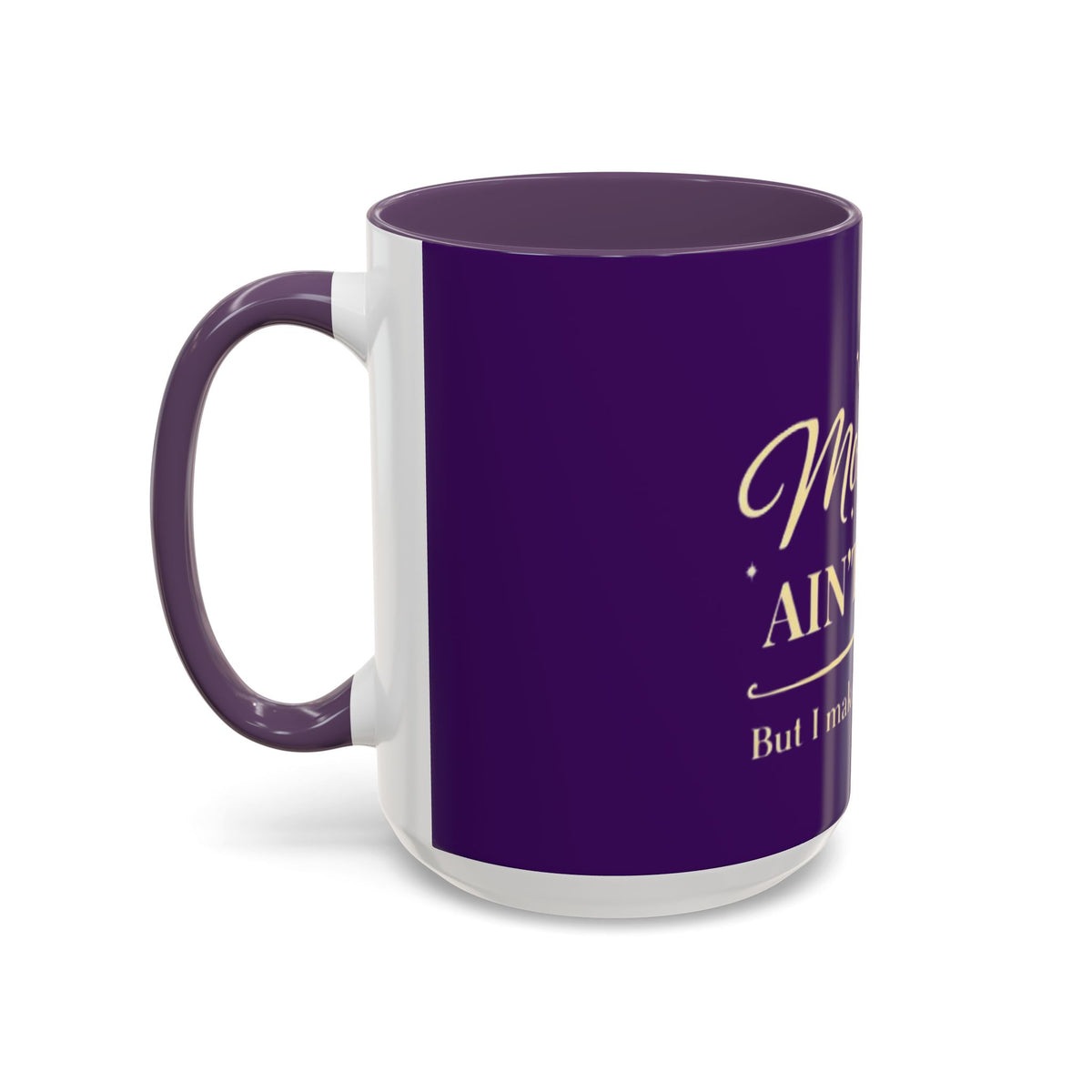 Mommin' Ain't Easy Coffee Mug (Purple)— Funny Mother's Day Accent Mug