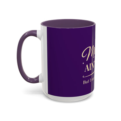 Mommin' Ain't Easy Coffee Mug (Purple)— Funny Mother's Day Accent Mug
