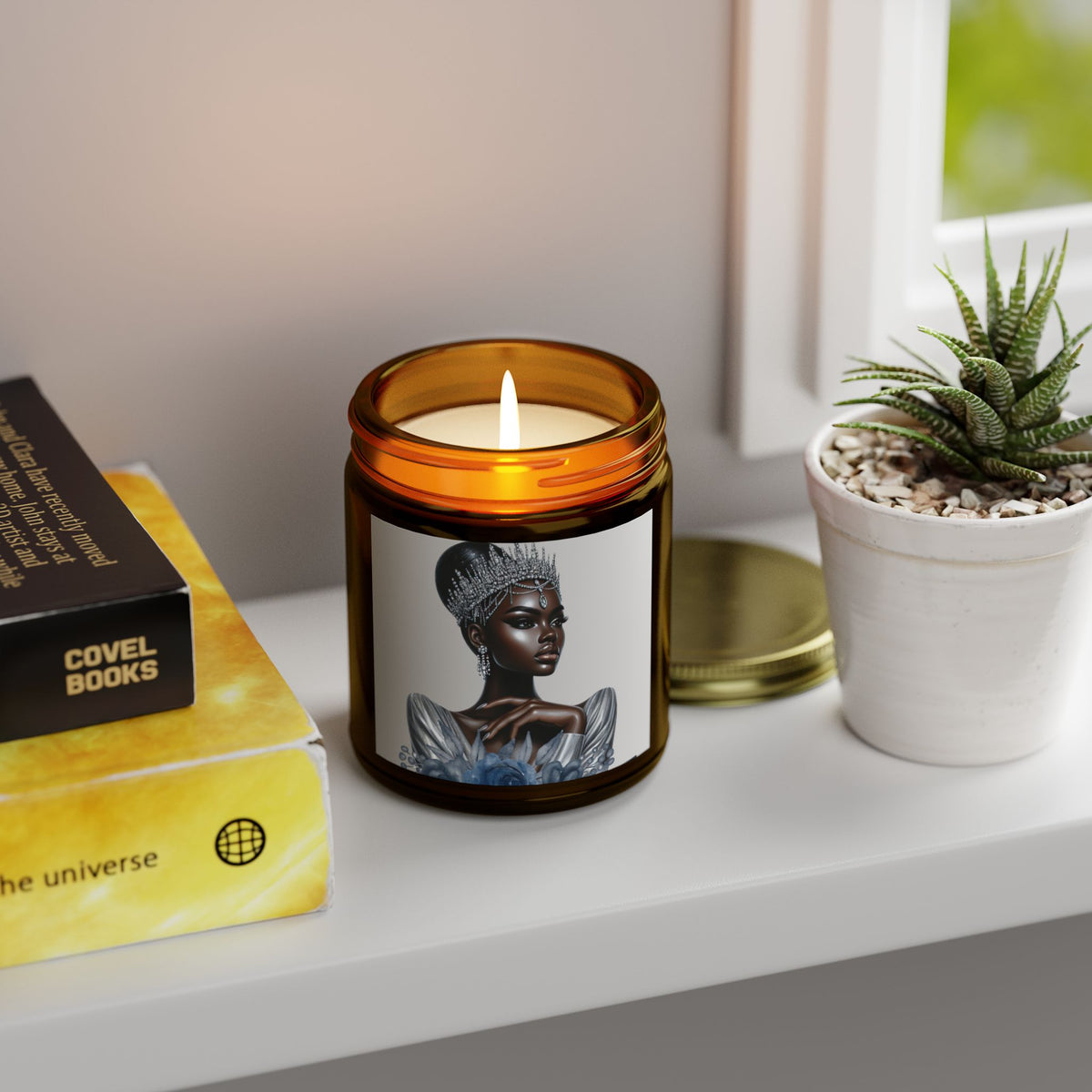 Silver-Scented Candles, Coconut Apricot Wax (4oz, 9oz)