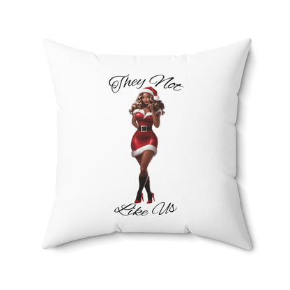 They Not Like Us 3- (White) Spun Polyester Square Pillow