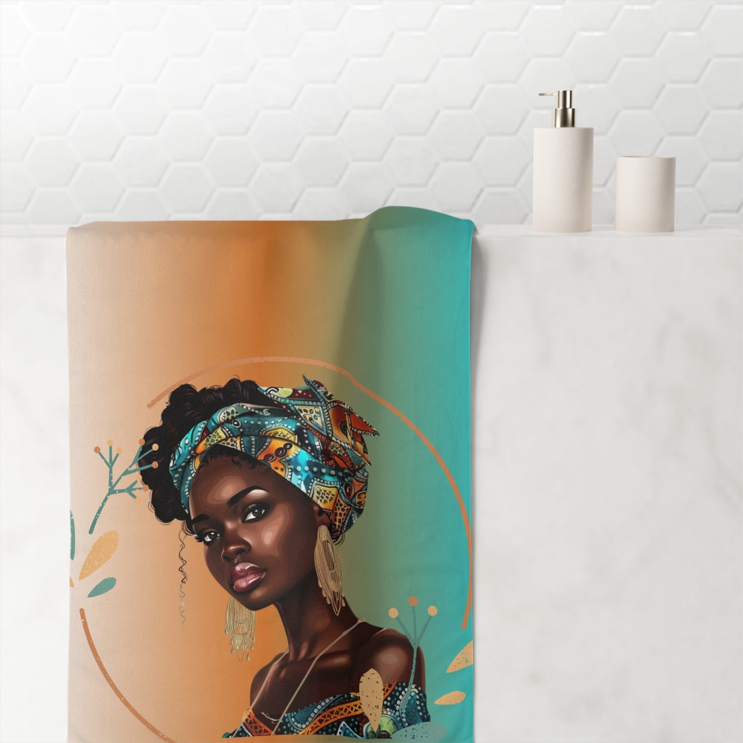 Teal-Mink-Cotton Towel