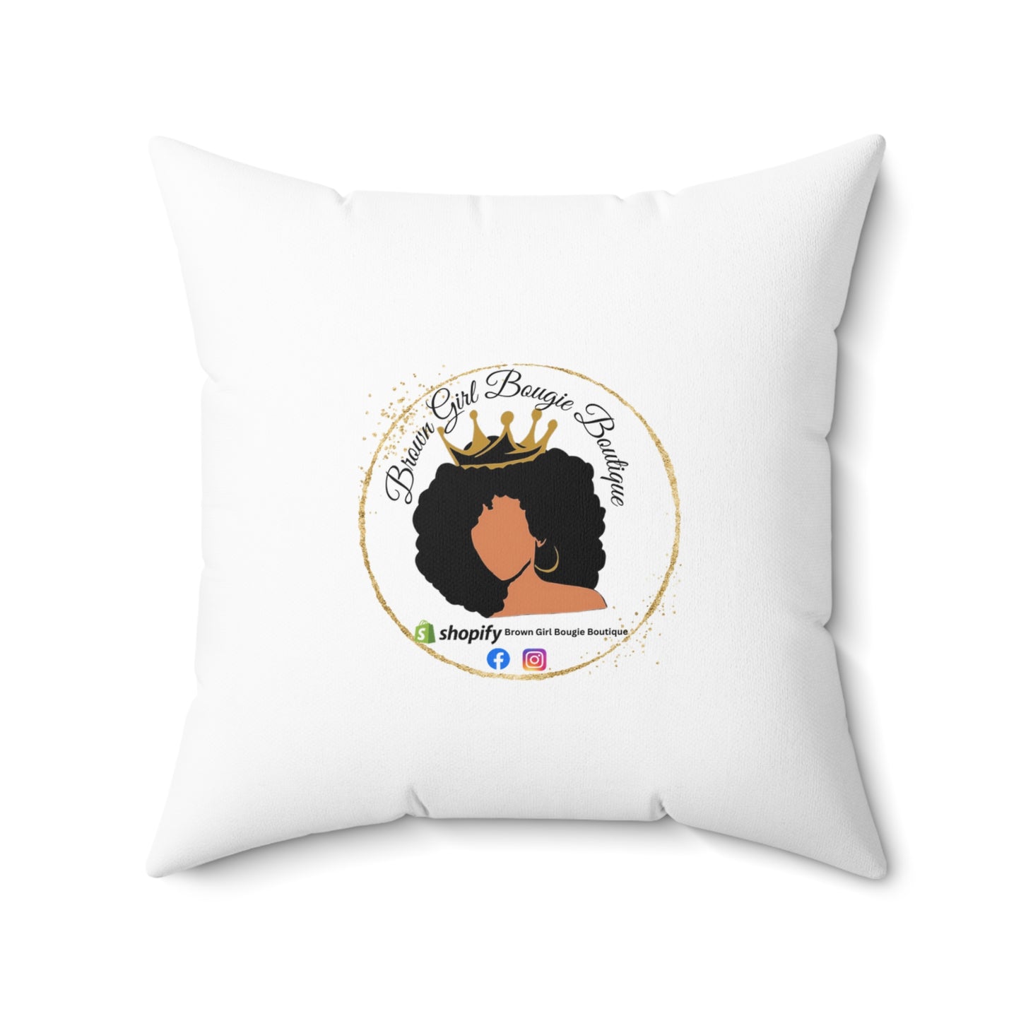 Teal-Spun Polyester Square Pillow