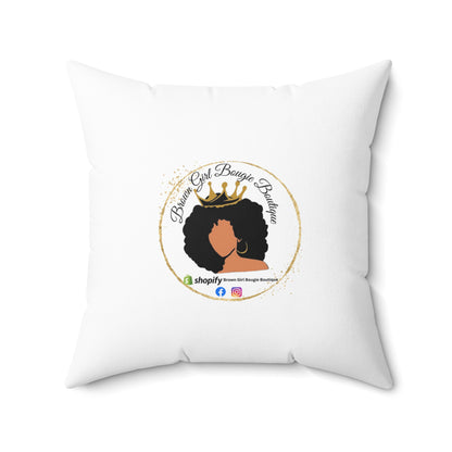 Teal-Spun Polyester Square Pillow