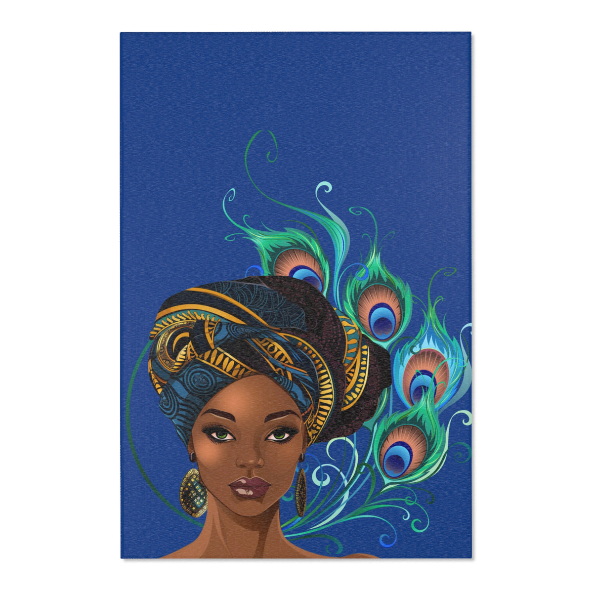 Elegant African Peacock Queen Area Rug