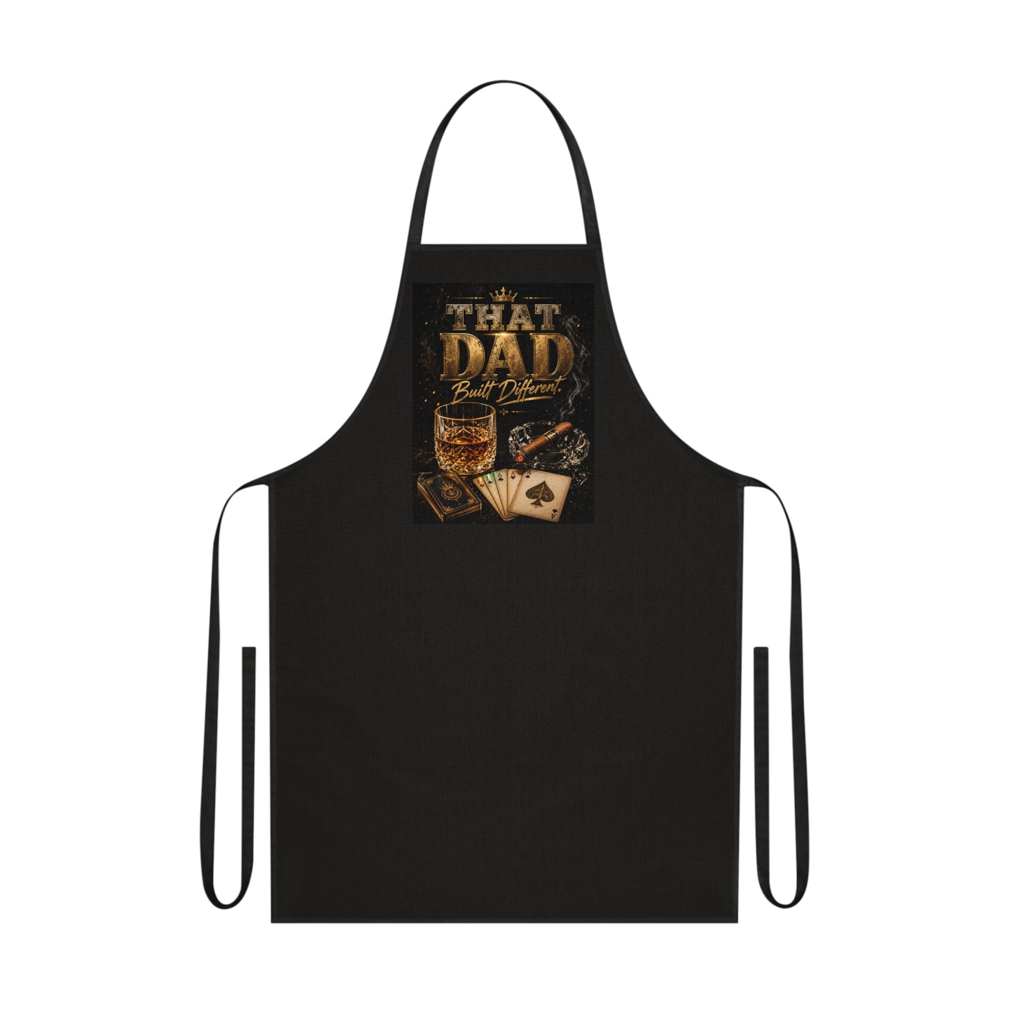 That Dad Poker Night Cotton Apron — Whiskey, Cigars & Cards Gift for Fathers