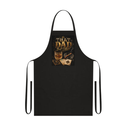 That Dad Poker Night Cotton Apron — Whiskey, Cigars & Cards Gift for Fathers