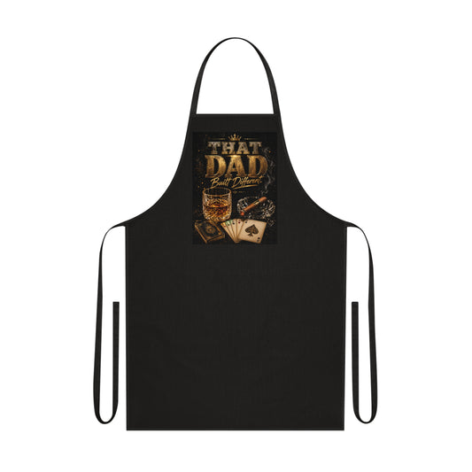 That Dad Poker Night Cotton Apron — Whiskey, Cigars & Cards Gift for Fathers