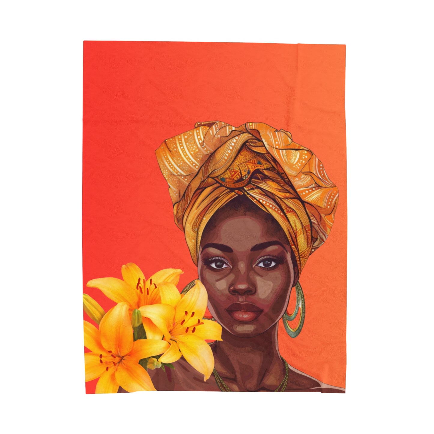 Yellow Flower-Velveteen Plush Blanket