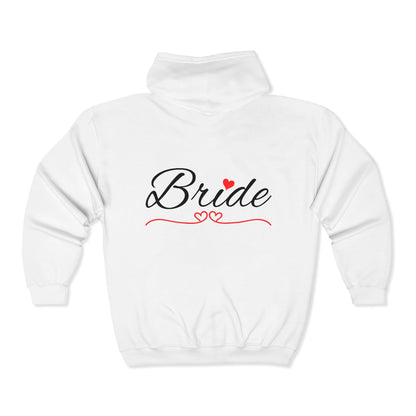 Bride Zip-Up Hoodie – "I Said Yes!" Bridal Jacket for Bachelorette & Wedding Day