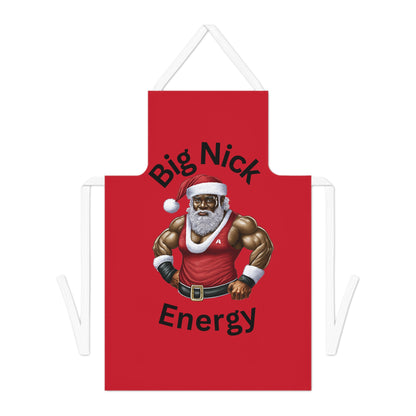Big Nick Energy-Adult Apron (AOP) (Dk Red)