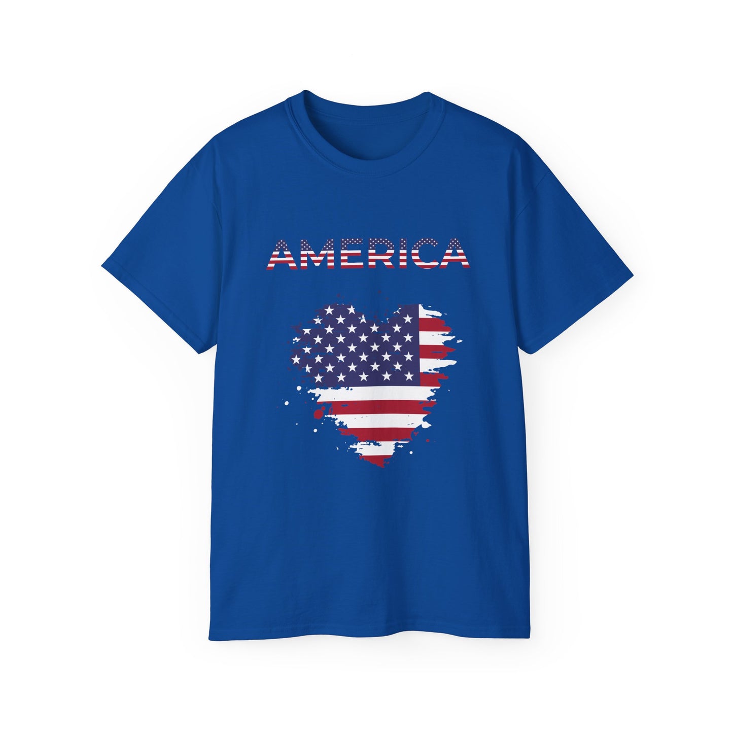 America Flag Heart T-Shirt — Patriotic 4th of July Tee