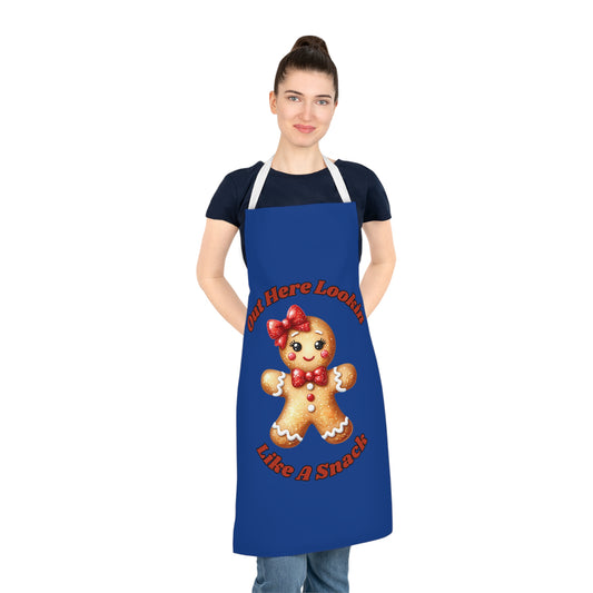 Lookin Like A Snack 2-Adult Apron (AOP) (Dk Blue)