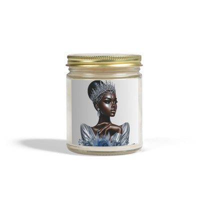 Silver-Scented Candles, Coconut Apricot Wax (4oz, 9oz)