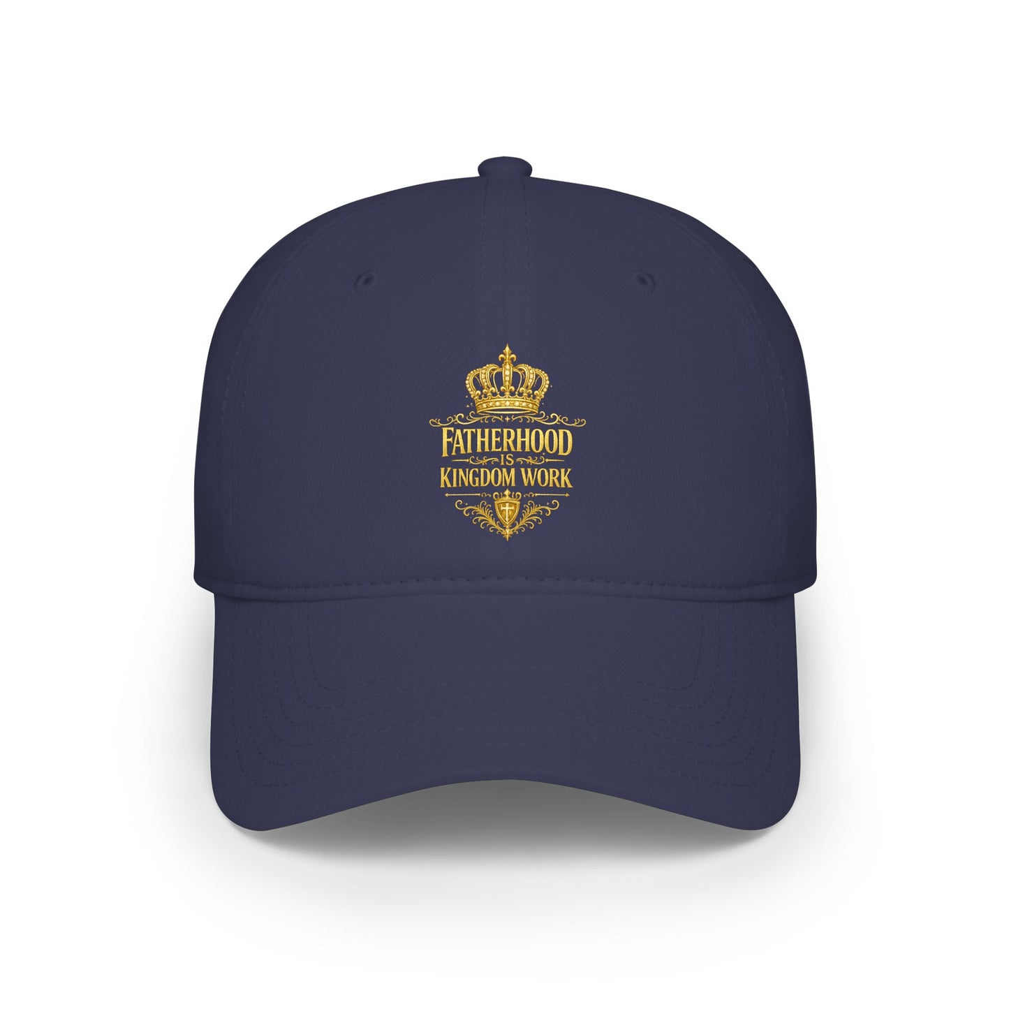 Fatherhood Crown Baseball Cap — "Fatherhood: Kingdom Work" Embroidered Dad Hat
