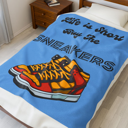 Sneaker Lover Velveteen Blanket