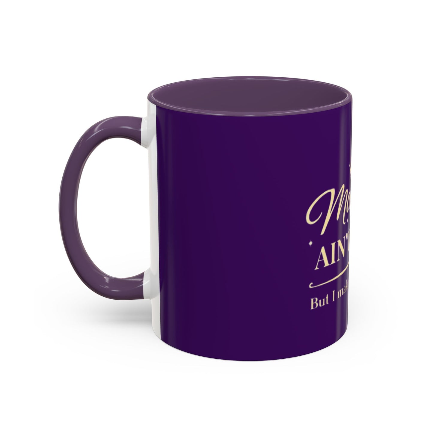Mommin' Ain't Easy Coffee Mug (Purple)— Funny Mother's Day Accent Mug