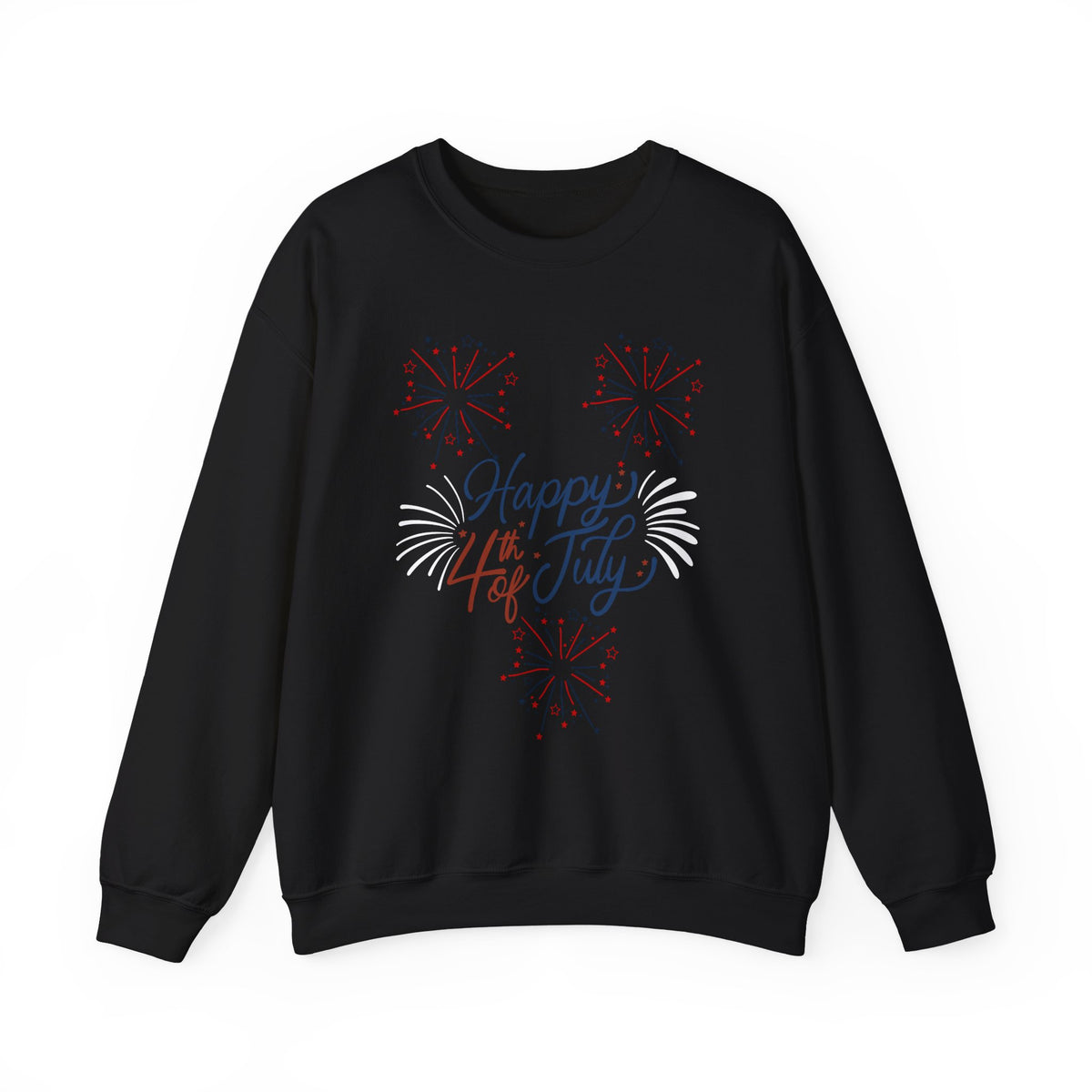 "Happy 4th of July" Fireworks Crewneck Sweatshirt