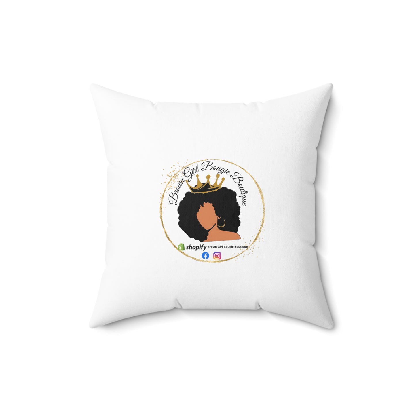 Teal-Spun Polyester Square Pillow