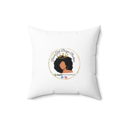 Teal-Spun Polyester Square Pillow