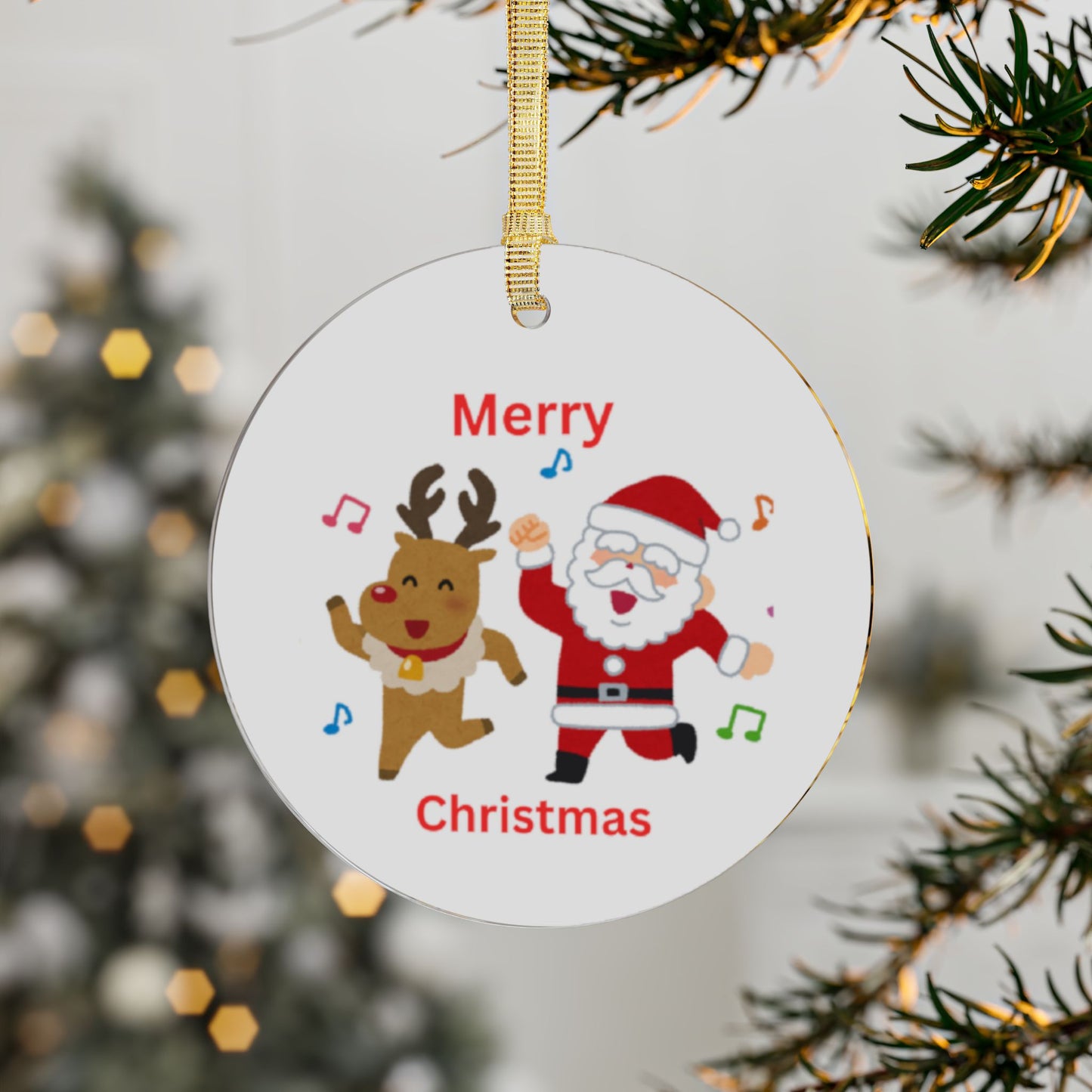 Singing Santa and Rudolf