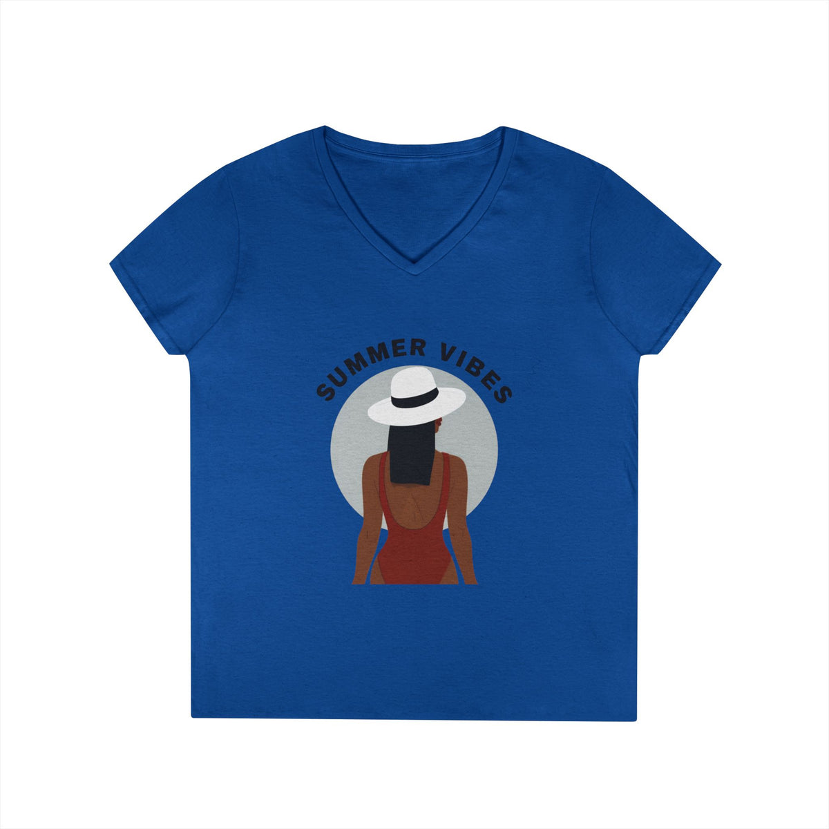 Summer Vibes Ladies' V-Neck T-Shirt