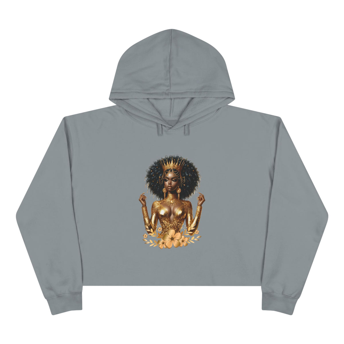 Golden Goddess Crop Hoodie