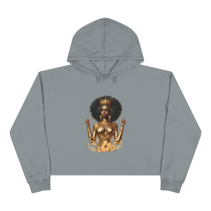 Golden Goddess Crop Hoodie