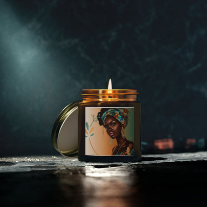 Teal-Scented Candles, Coconut Apricot Wax (4oz, 9oz)