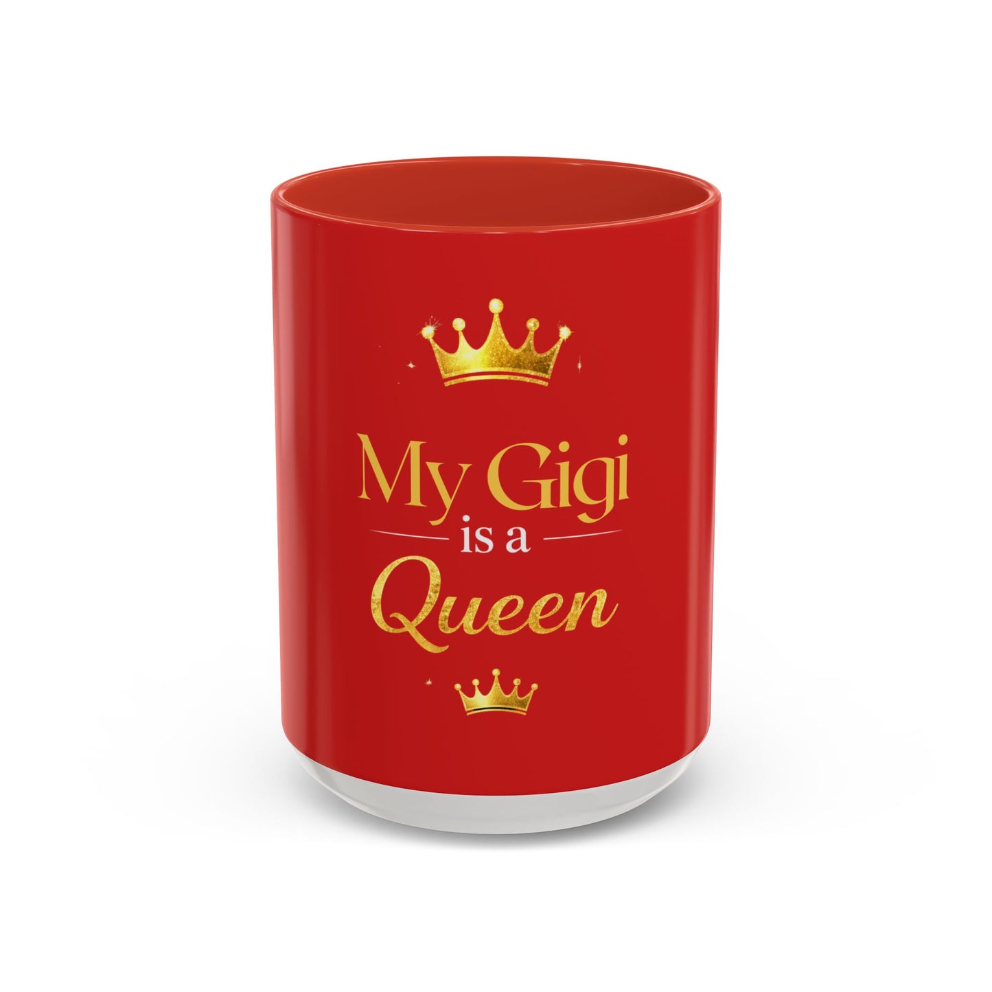 My Gigi Is A Queen Red Accent Coffee Mug – Gift for Grandmothers