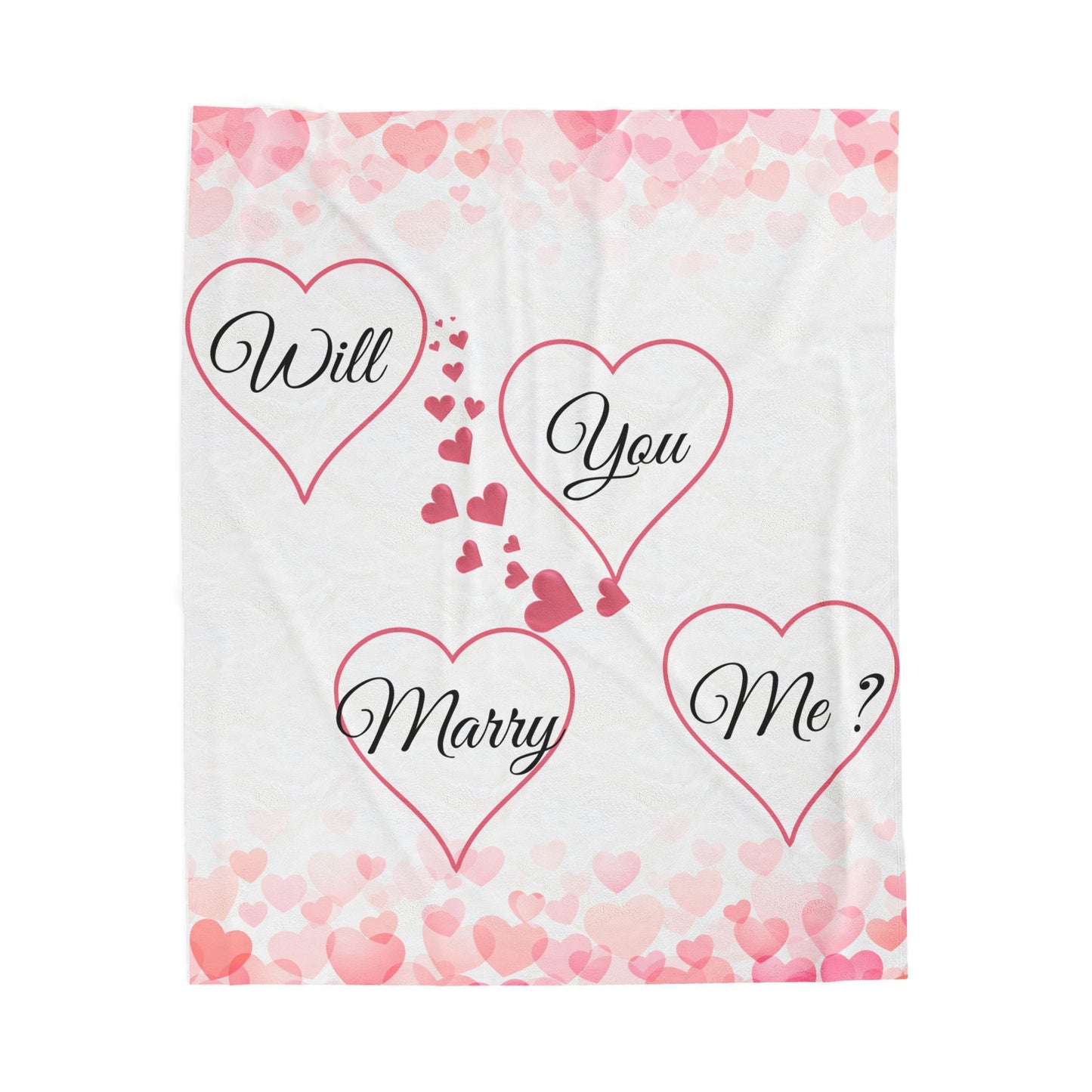 "Will You Marry Me?" Romantic Proposal Heart Throw 2